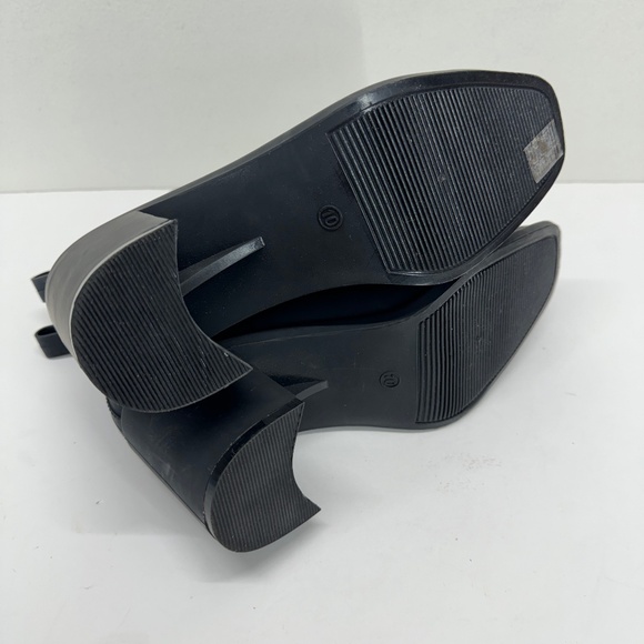 Jeffrey Campbell Womens Rubber Rain Boots Ankle Black Waterproof Weather Casual - Picture 11 of 11